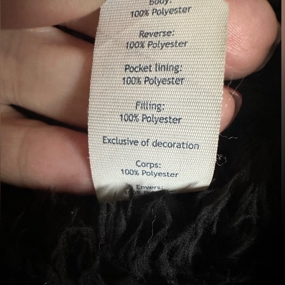 Ivivva by Lululemon girls reversible puffer vest black Sherpa size 10 - Picture 7 of 8